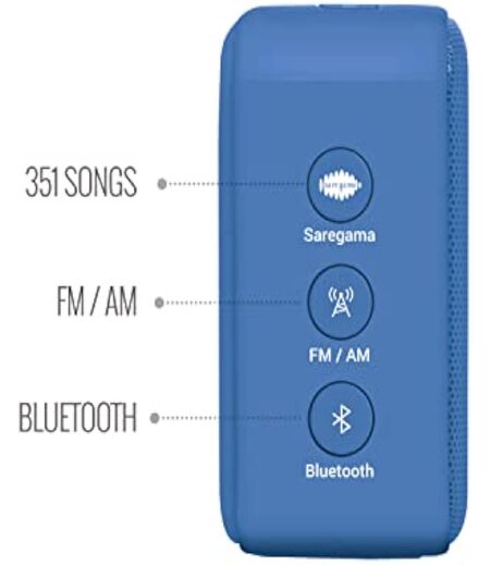 Saregama Carvaan Mini 2.0 Ilaiyaraaja- Music Player with 351 Pre-Loaded Ilaiyaraaja Songs, Bluetooth/FM/AM/AUX (Regal Blue)-M00000002067