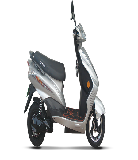 Okinawa Ridge+ Electric Scooter | Smart Scooter | 81 km | 45kmph | 2-3 hour charging | 3 Year Warranty - SILVER