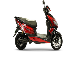 Okinawa iPraise+ Electric Scooter | Intelligent Scooter | 137 km | 56kmph | 4-5 hour charging | 3 Year Warranty - GLOSSY RED BLACK