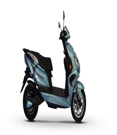 Okinawa iPraise+ Electric Scooter | Intelligent Scooter | 137 km | 56kmph | 4-5 hour charging | 3 Year Warranty - OCEAN BLUE