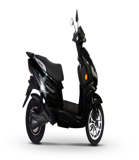 Okinawa iPraise+ Electric Scooter | Intelligent Scooter | 137 km | 56kmph | 4-5 hour charging | 3 Year Warranty - SPARKLE BLACK