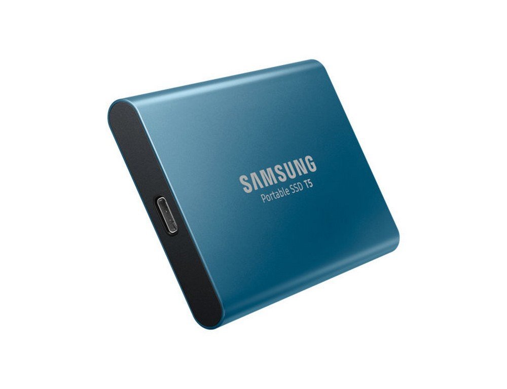 Samsung T5 500GB Up to 540MB/s USB 3.1 Gen 2 (10Gbps, Type-C) External Solid State Drive (Portable SSD) Alluring Blue (MU-PA500B)