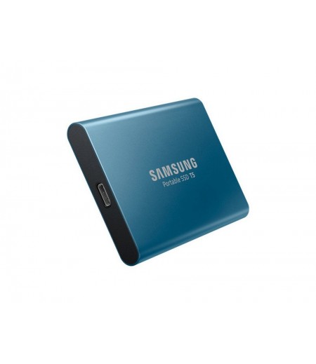 Samsung T5 500GB Up to 540MB/s USB 3.1 Gen 2 (10Gbps, Type-C) External Solid State Drive (Portable SSD) Alluring Blue (MU-PA500B)