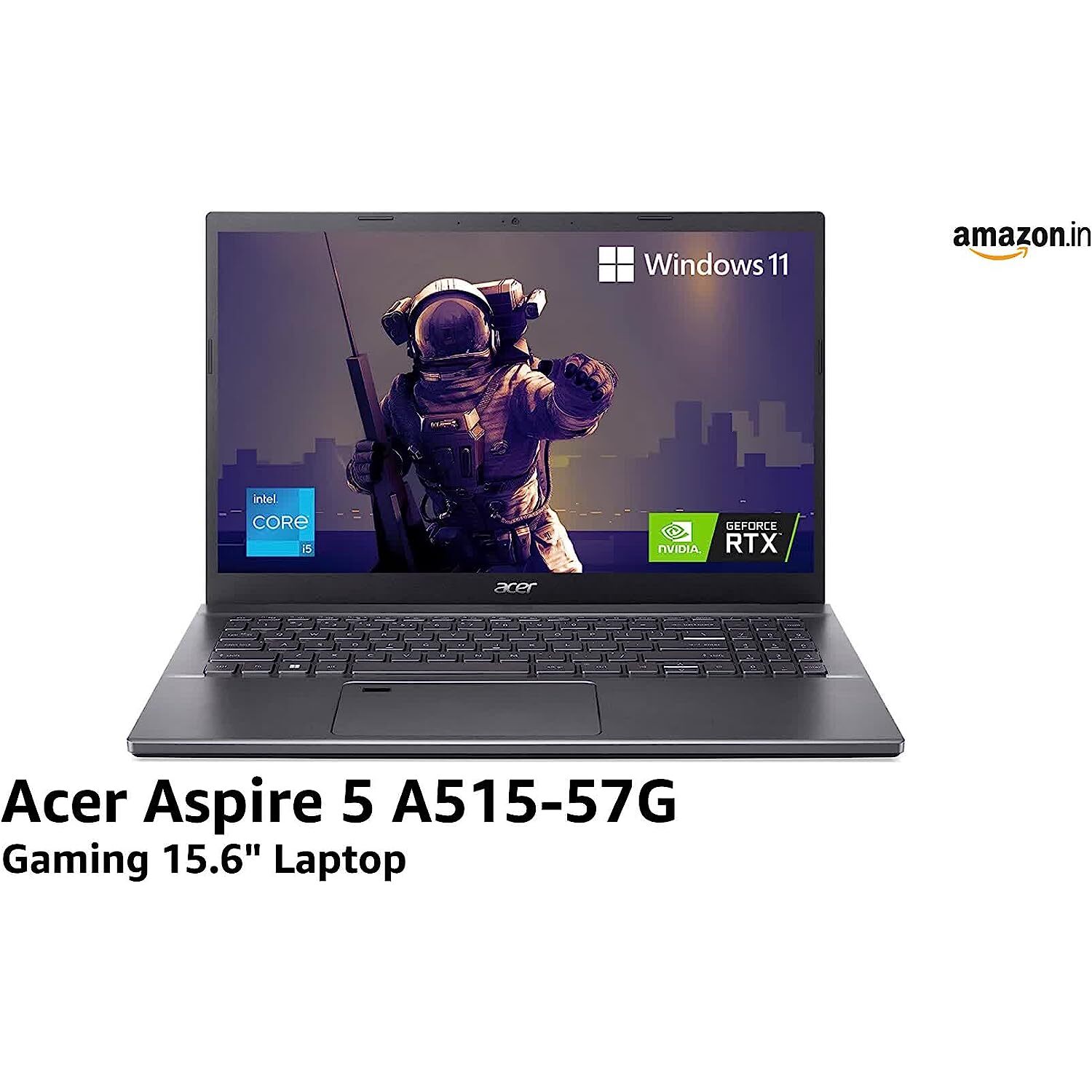 Acer Aspire 5 Gaming Intel Core i5 12th gen (12-Cores) (8 GB/512 GB SSD/Windows 11 Home/4 GB Graphics/NVIDIA GeForce RTX 2050) A515-57G/ Gaming Laptop (15.6 inch, Steel Gray 1.8 Kg