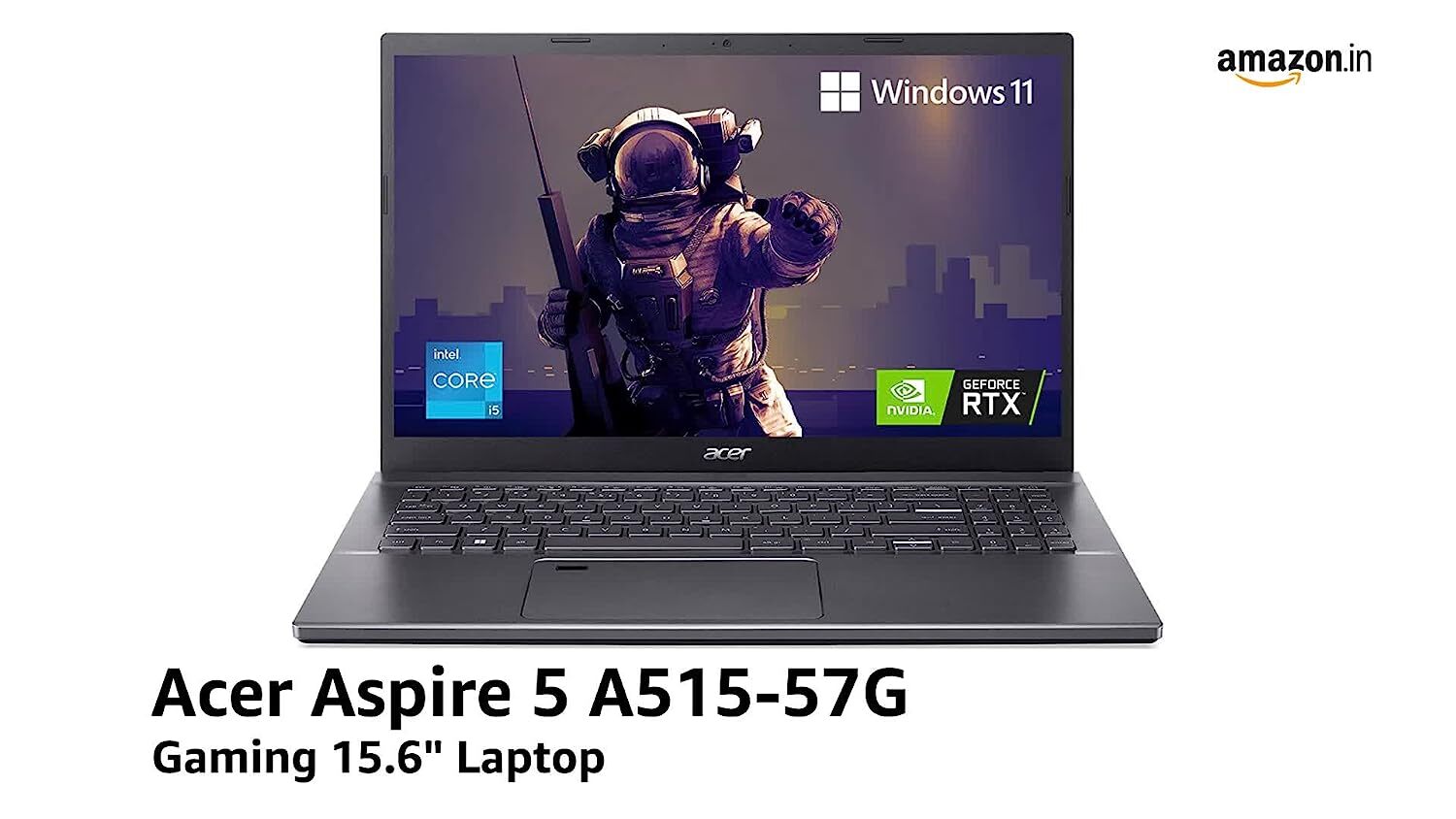 Acer Aspire 5 Gaming Intel Core i5 12th gen (12-Cores) (8 GB/512 GB SSD/Windows 11 Home/4 GB Graphics/NVIDIA GeForce RTX 2050) A515-57G/ Gaming Laptop (15.6 inch, Steel Gray 1.8 Kg