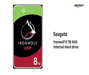 Seagate IronWolf 3.5 Inches SATA 6 Gb/s 5900 RPM 64 MB Cache 4 TB NAS Internal Hard Drive HDD for RAID Network Attached Storage (ST4000VN008)