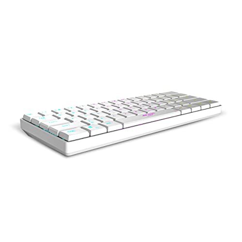 Ant Esports MK1500 Mini 60 Pro RGB  Wireless Gaming Keyboard with Membrane Switches for PC / Mobile / Tablets / Laptop / TVs- White-M00000001352