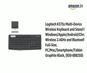 Logitech K375s Wireless Multi Device Keyboard (Black/ Charcoal)