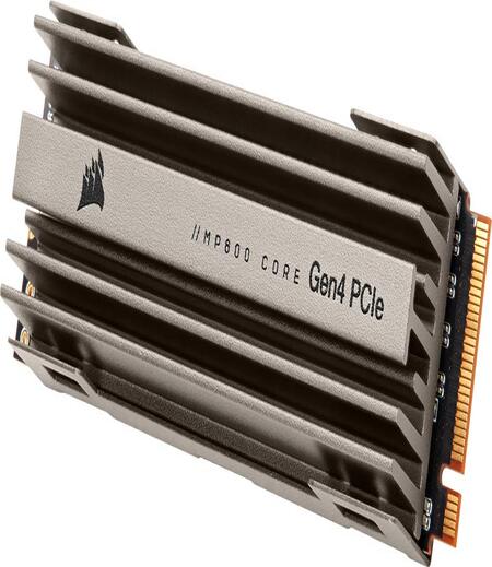 Corsair MP600 CORE 2TB M.2 NVMe PCIe x4 Gen4 SSD (Up to 4,950MB/sec Sequential Read & 3,700MB/sec Sequential Write Speeds, High-Speed Interface, 3D QLC NAND, Built-in Heatspreader) Aluminum