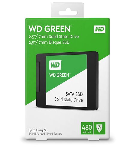 Western Digital WD Green 480 GB 2.5 inch(6.35cm) SATA III Internal Solid State Drive (WDS480G2G0A)