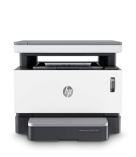 HP Neverstop 1200a Laser Printer, Print, Copy, Scan, Mess Free Reloading, Save Upto 80% on Genuine Toner, 5X Print Yield (USB Connectivity)