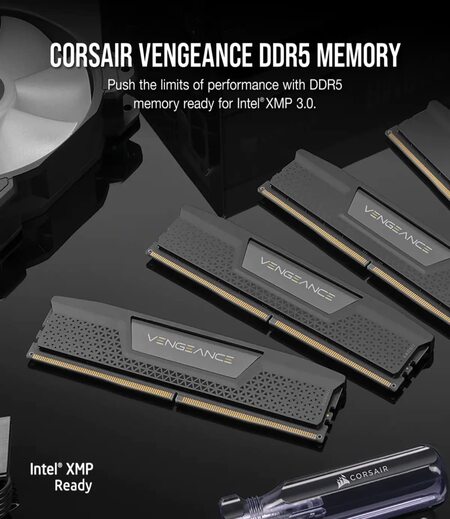 CORSAIR Vengeance 16GB RAM (1x16GB) DDR5 DRAM 5600MHz Memory Kit Black CMK16GX5M1B5600C40