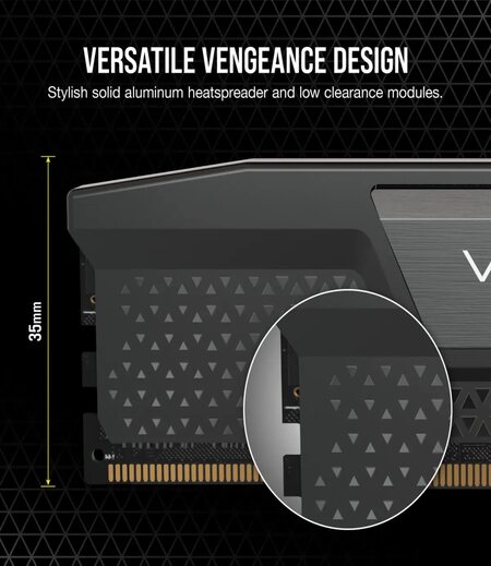 CORSAIR Vengeance 32GB RAM (1x32GB) DDR5 DRAM 5200MHz Memory Kit Black CMK32GX5M1B5200C40