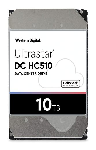 Western Digital 10TB Ultrastar DC HC510 SATA HDD - 7200 RPM Class, 256MB Cache, SATA 6 Gb/s, 3.5" (HUH721010ALE604)