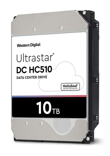 Western Digital 10TB Ultrastar DC HC510 SATA HDD - 7200 RPM Class, 256MB Cache, SATA 6 Gb/s, 3.5" (HUH721010ALE604)