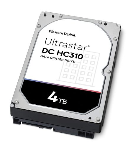 Western Digital 4TB Ultrastar DC HC310 SATA HDD - 7200 RPM Class, SATA 6 Gb/s, 256MB Cache, 3.5" (HUS726T4TALA6yz)