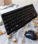 Rapoo X1800S Wireless Keyboard & Mouse Combo Optical 2.4G 108 Keys 1000 Dpi 10M Transmision Fn Keys(Black)