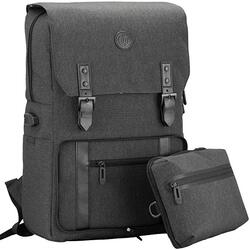 HP Millennial Backpack with Detachable Laptop Sleeve and Pouch (Ebony)