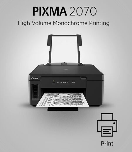 Canon PIXMA GM2070- Single Function, Wi-Fi, Monochrome, Ink Tank Printer with Auto-Duplex Printing