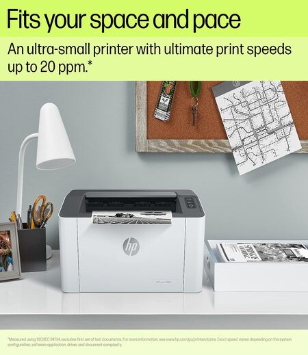 HP Laserjet 1008w Single Function Monochrome Laser Wi-Fi Printer for Home/Office, Compact Design, Fast Printing