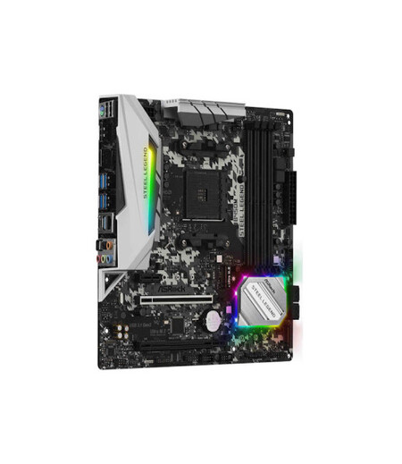 ASRock B450M Steel Legend Socket AM4/ AMD 3rd Generation Ryzen B450/ DDR4/ Quad CrossFireX/ SATA3&USB3.1/ M.2/ A&GbE/MicroATX Motherboard