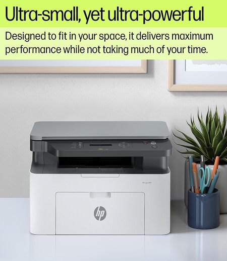 HP Laserjet 1188a Laser Monochrome Print, Scan, Copy with USB Connectivity, Compact Design, Fast Printing