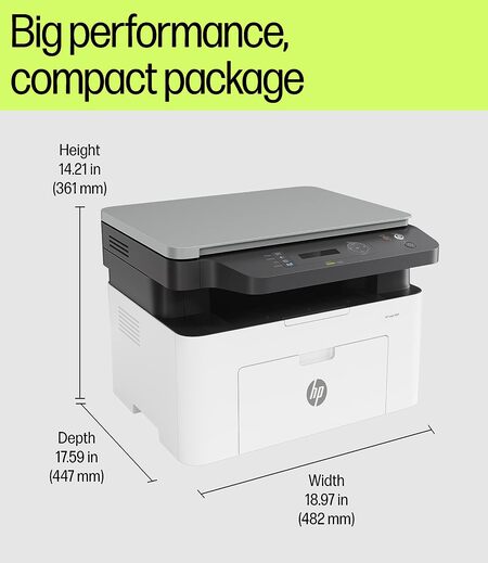 HP Laserjet 1188w Compact Monochrome Multifunction Printer with Direct Wi-Fi (Print, Scan, Copy)