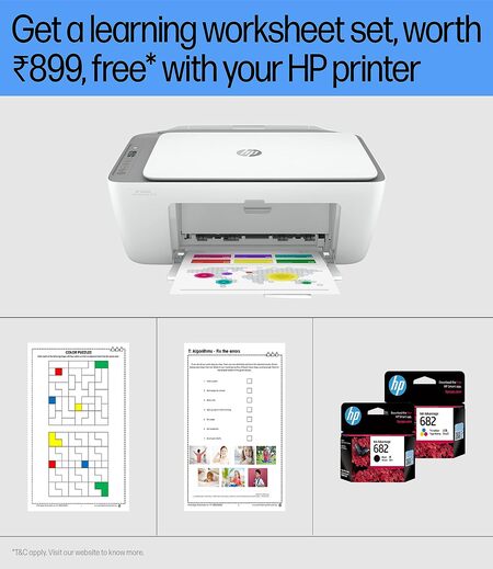 HP Ink Advantage 2776 Printer, Copy, Scan, Dual Band WiFi, Bluetooth, USB, Simple Setup Smart App, Ideal for Home.