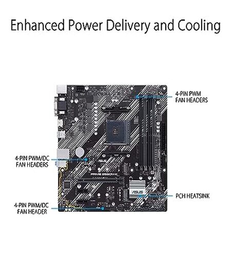 ASUS Prime B550M-K (AMD AM4 Socket for AMD Ryzen 5000/5000 G/ 4000 G/3000) Micro ATX Motherboard with Dual M.2 PCIe 4.0 1Gb Ethernet HDMI/D-Sub/DVI SATA 6Gbps and USB 3.2 Gen 2 Type-A