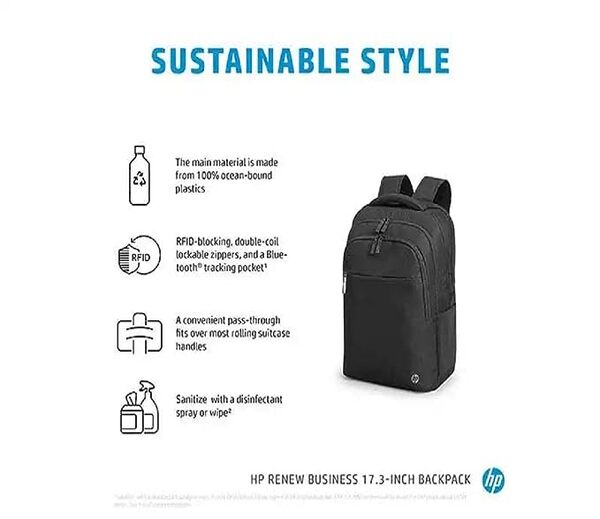 HP 2SC67AA Business 17.3-inch Laptop Backpack (Black)-M000000000223 www.mysocially.com