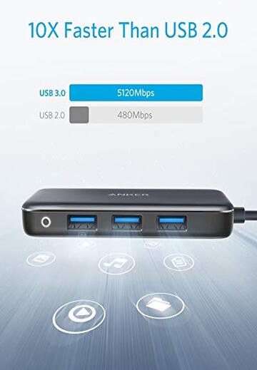 Anker USB C Hub, 4-in-1 USB C 1C3A, with 60W Power Delivery, 3 USB 3.0 Ports, for MacBook Pro 2016/2017/2018, Chromebook, XPS, and More-M000000000452 www.mysocially.com