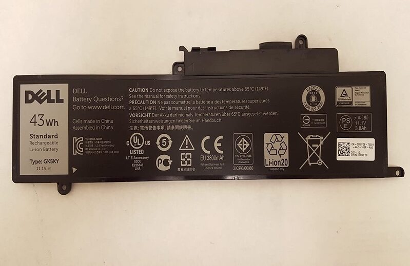 Dell Easyget Laptop Battery 0WF28 GK5KY 11.1V 43Wh for Inspiron P20T 11-3147 Series and 13 7347 Laptop 4K8YH 00WF28 04K8YH-M000000000473 www.mysocially.com