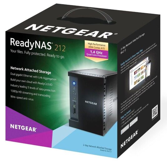 Netgear ReadyNAS, 212 RN21200-100INS 2-Bay Diskless Network Attached Storage (For Personal Cloud)-M000000000604 www.mysocially.com