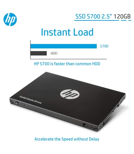 HP SSD S700 2.5 Inch 120GB SATA III 3D NAND Internal Solid State Drive (SSD) (2DP97AA) 3 Years National Warranty