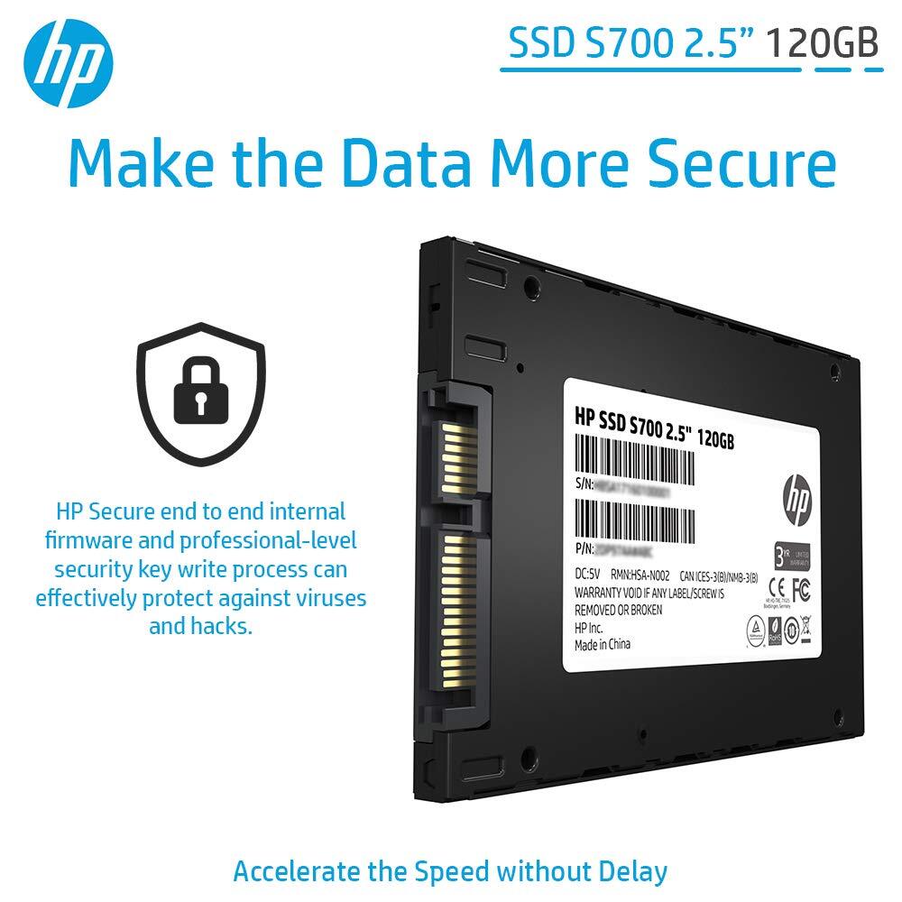 HP SSD S700 2.5 Inch 120GB SATA III 3D NAND Internal Solid State Drive (SSD) (2DP97AA) 3 Years National Warranty