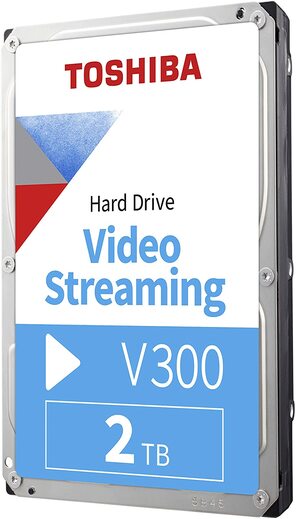 Toshiba HDWU120UZSVA 2TB V300 3.5" Video Streaming Hard Drive with Temperature Control