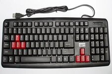 Intex Slim Corona Rb Ps2 Keyboard (Black/Red)