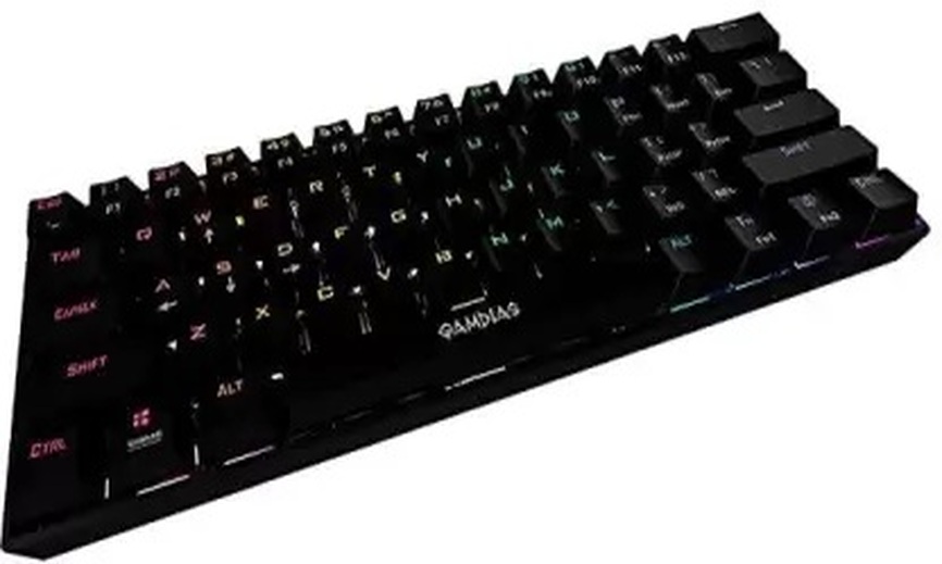 Gamdias Hermes E3 60% Rgb Mechanical Gaming Keyboard Black