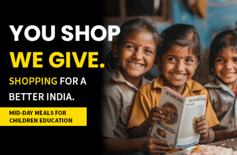 Let's feed 100 kids with meals at Rs. 5 per meal